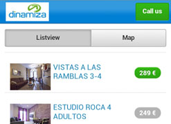 Web móvil Motor de reservas online