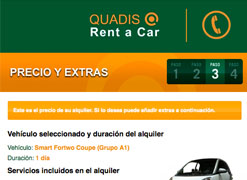 Web móvil Quadis Rent a Car